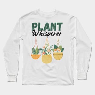 Plant Whisperer Hanging Planters Long Sleeve T-Shirt